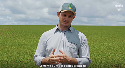 "Semente é um dos pontos principais para ter produtividade na lavoura. A gente já vê que uma semente selecionada, bem produzida, uma semente de qualidade é primordial para a nossa produtividade."